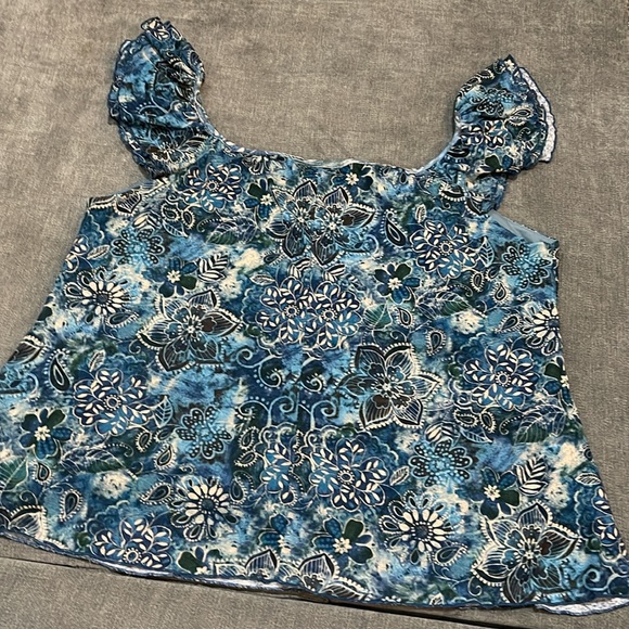 Venezia top off shoulder, butterfly sleeves Sz 22/24 wide 24-153 - Picture 7 of 8